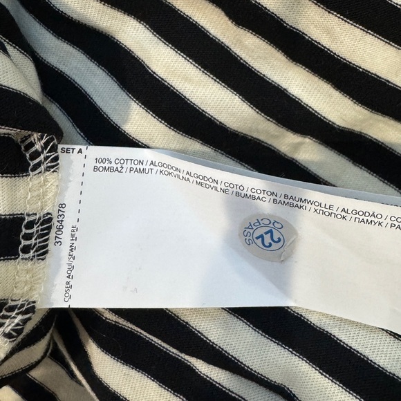 Mango Black and White Striped Women’s Long Sleeve Top (XS) - Picture 7 of 7